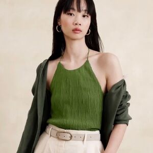 Banana Republic Olive Green Halter
